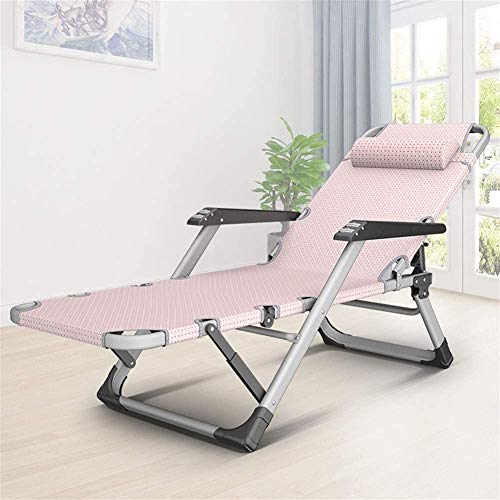 Liegestuhl Sonnenliege Gartenliege Lounge Sessel Klappbare Gartenliegen Liegen Sonnenliegen Verstellbarer rosa Stuhl für… – Bild 3