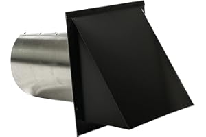 FAMCO Galvanized Steel Hooded Wall Vent With Damper, Dryer Vent Outlet Used For Air Exhaust Applications