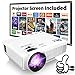 DR. J Professional HI-04 1080P Supported Portable Movie Projector, 3600L Mini Projector with 100Inch Projector Screen, Compatible with TV Stick, Video Games, HDMI,USB,TF,VGA,AUX,AV (Latest Upgrade) primary