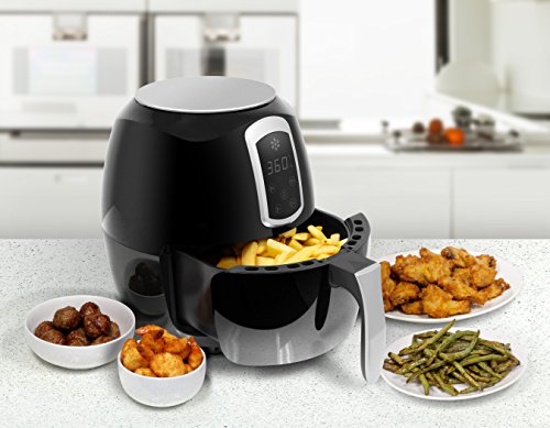 Click Here to See More Images Healthy Cuisine HAFD36-3.6L Digital Air Fryer with LCD Screen and Rapid Air Circulation includes:Fry Drawer, Fry Basket, Non-Stick Fry Rack, Recipe Book