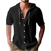 Men's Guayabera Shirts, Linen Shirt & Linen Hoodie - Long/Short Sleeve Button Down, Lightweight Hawaiian Beach Tops