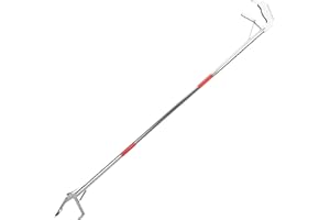 Snake Grabber Tool 50" 3 Sections Snake Grabber Stainless Steel Snake Tongs with Serrated Tooth Heavy Duty Portable Snack Sti