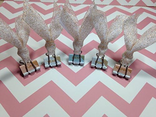 Colorful phrase mini binder clips for planners, calendars and scrapbooks, set of 5