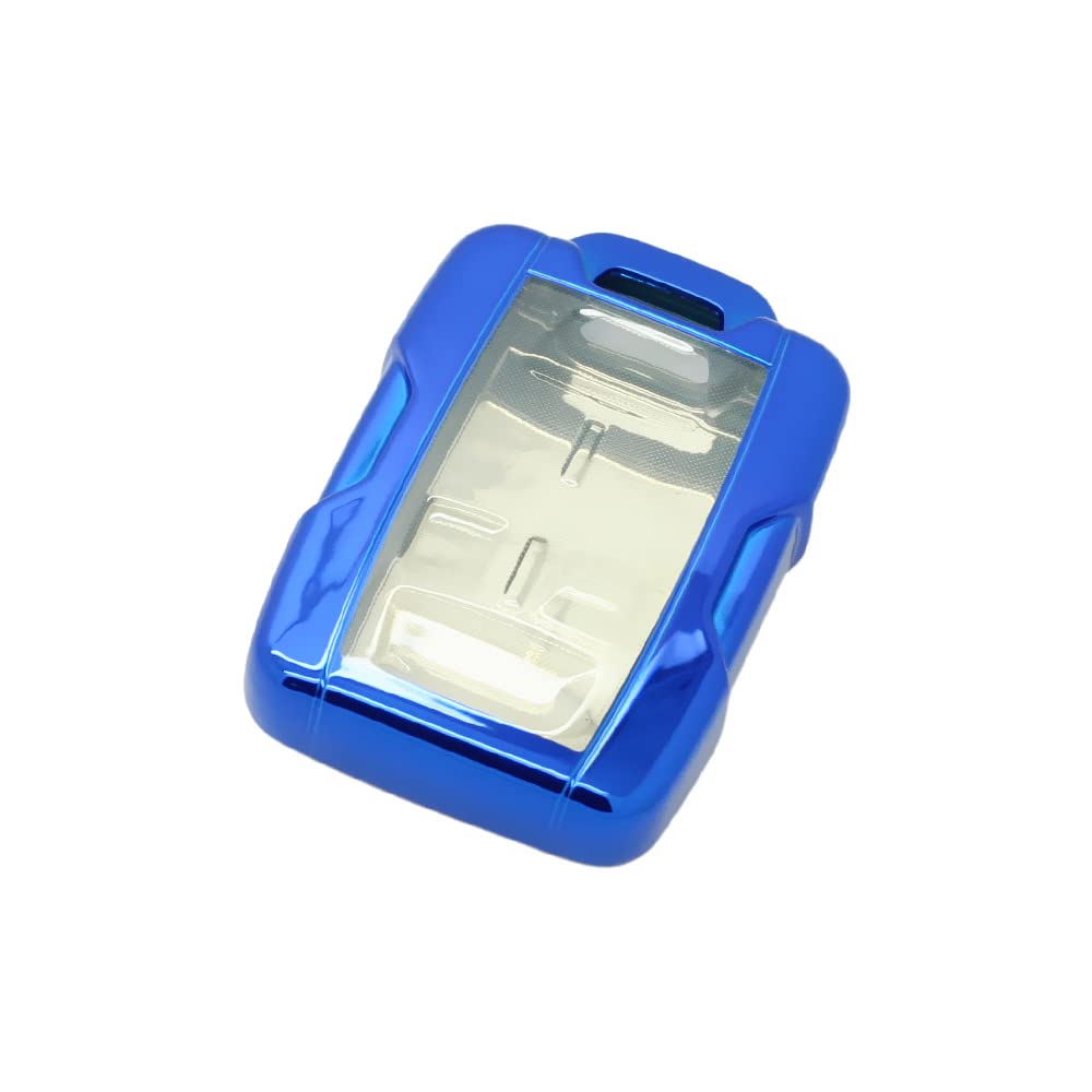 BROVACS Soft TPU Case Shell Cover Protector Holder Compatible with CHEVROLET Colorado Silverado GMC Sierra Yukon CADILLAC Remote Key Fob 3 4 5 6 Button SV9600 Blue