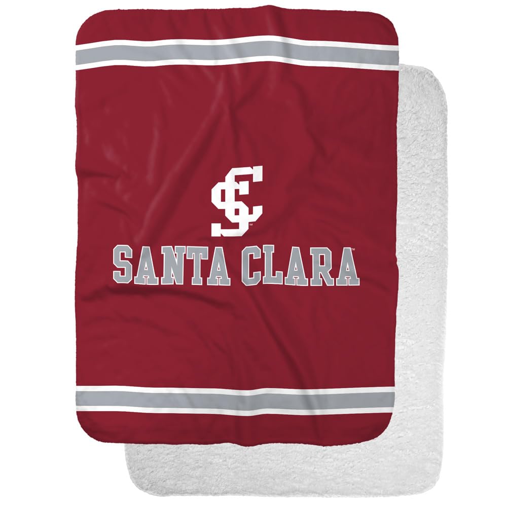 Santa Clara University Primary Logo Stripes Sherpa