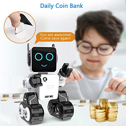 Robot Toy, Remote Control Robot Toy for Kids, Intelligent Programming RC Robot, Suitable for Kids Aged 8 and Over to Sing, Dance, Talk, Transfer Items and Play with Kids as a Gift for Child (White)