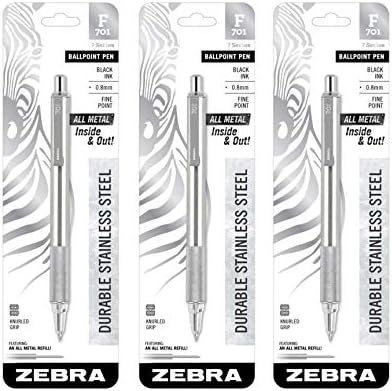 3 - Zebra F-701 Ballpoint Pens