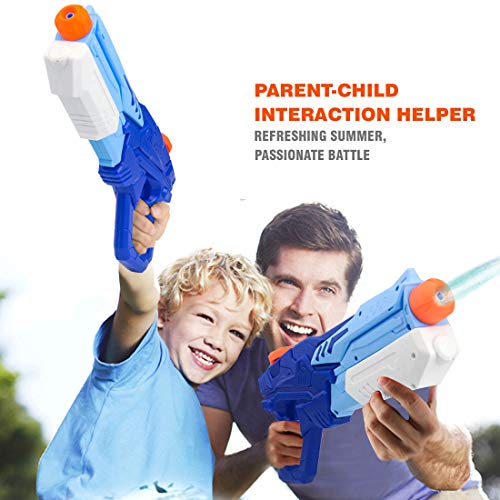 FREE TO FLY Water Blaster Squirt Guns Toys - 2 Pack 600cc High Capacity Water Outdoor Fighting Toy in Summer Swimming Pool and Beach Party for Kids Adults Boys and Girls - Thumbnail 6
