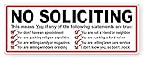No Soliciting Vinyl Decal / Sticker / Label Solicitors Solicit Sign Trespassing
