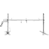 52"Rotisserie Grill Kit Tripod Stand Stainless Steel Rated 90 LB,15W Motor | rotisserie grill kit with height adjustable design and lockable casters,supports for roasting pig lamb by DNKMOR