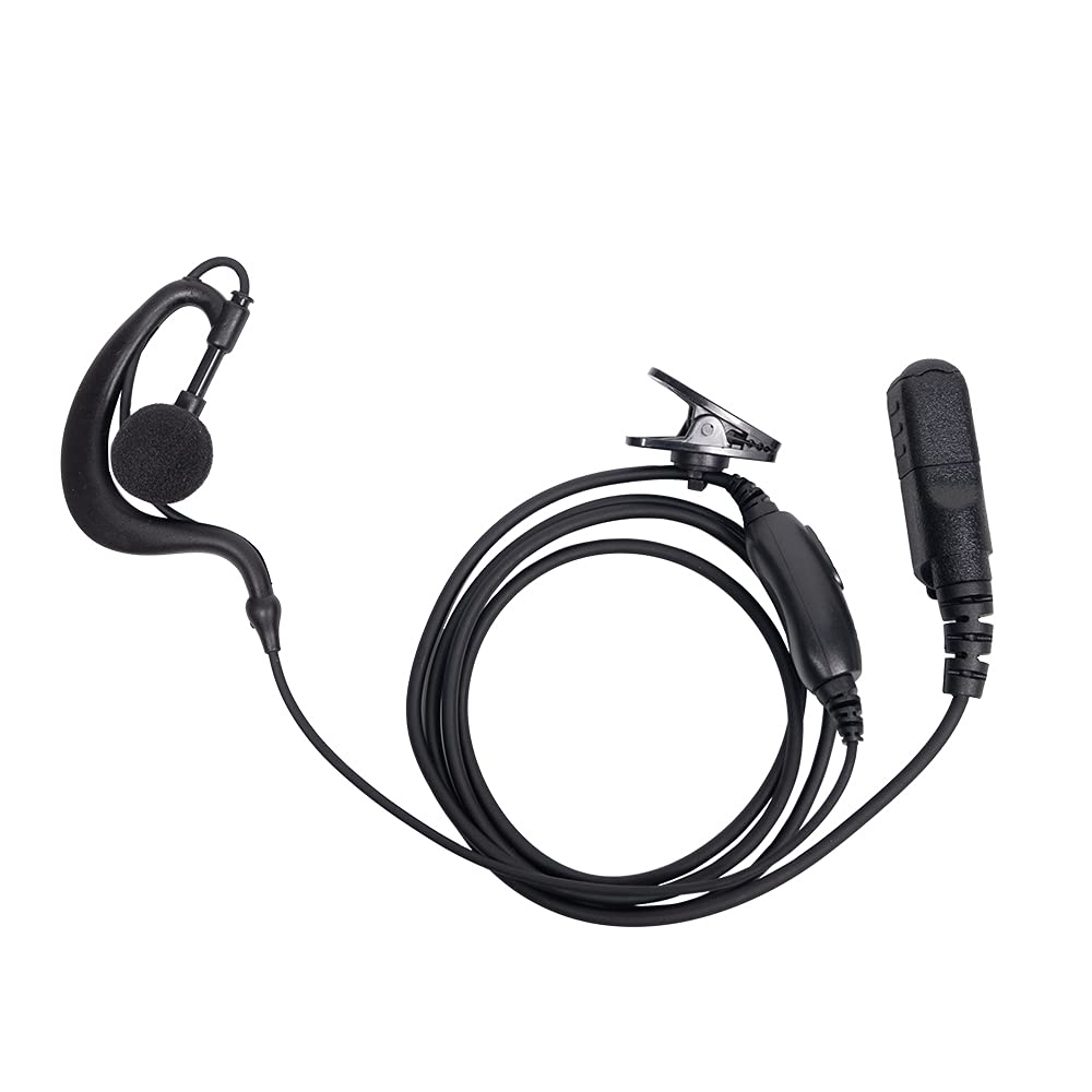 Photo 1 of Klykon Xpr 3500e Earpiece Headset Mic PTT for Motorola XPR3500 XPR3000 XPR3300 XPR3300e Walkie Talkie 2 Way Radio G Shape