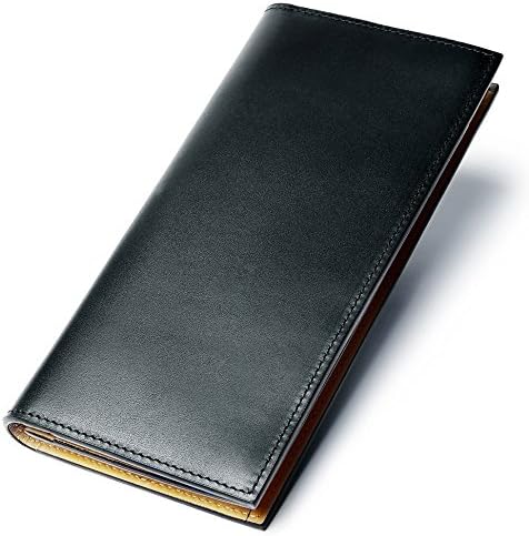 Amazon 最高級牛革 羊革 レディース スリム お札入れ 小銭入れなし 二つ折り 長財布 カードケース ネイビー 財布