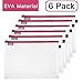 File Bags Zipper Pouch Large A4 Size, SUNEE Document Pouches Storage Bag Zip File Folder Holder EVA Material for Office School Family Supplies Business Travel (6 Pack, Pink)