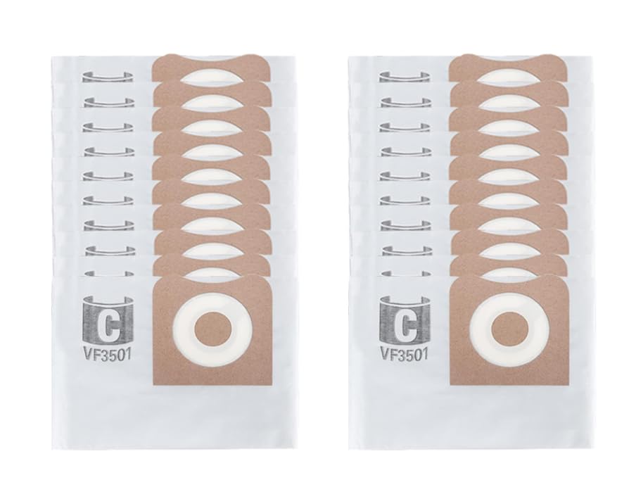 Photo 1 of 20 Pack VF3501 Dust Bags Replacement for Ridgid & Workshop 3-4.5 Gallon Vacuums, Compatible with Ridgid Shop Vac & Workshop 3-4.5 Gallon, Replacement Part# RIDGID VF3501 / WORKSHOP WS32045F