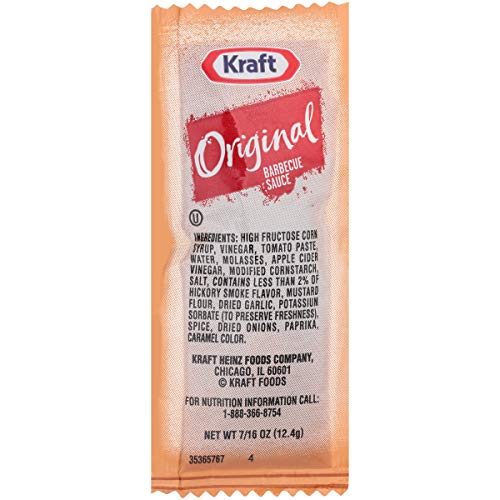 Kraft Barbecue Sauce, Original, 16 Ounce Single Serve Packets (Pack of 200)