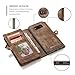 S7 Edge Dermis Wallet case,AKHVRS Handmade Genuine Cowhide Leather Wallet Cover Case - Large Capacity Leather Wallet Type Case with Zipper Wallet Case for Samsung Galaxy S7 Edge - Dark Brown