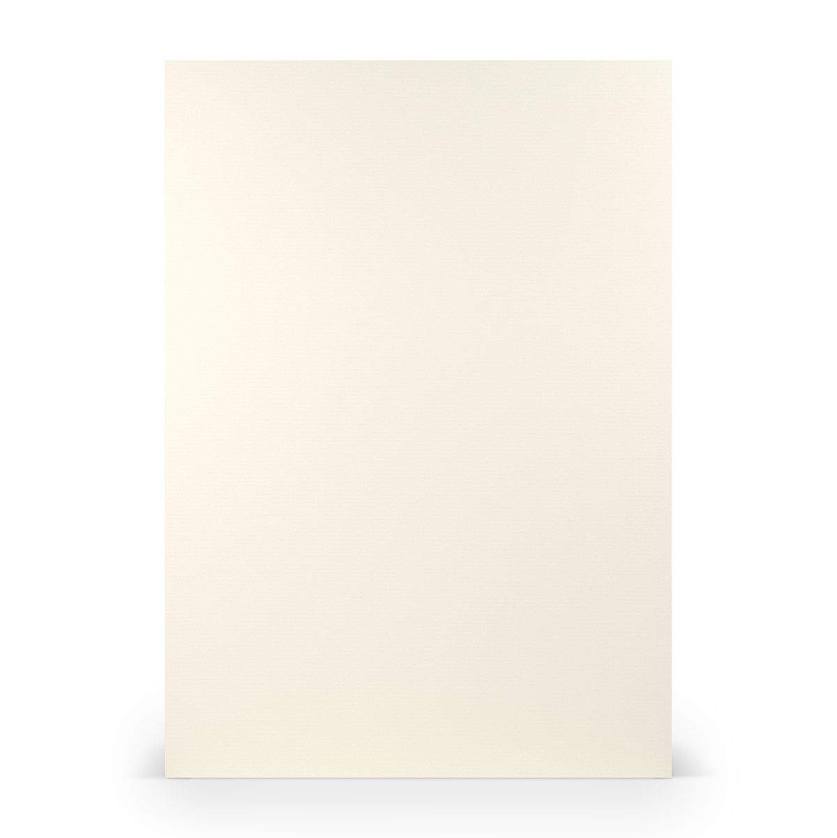 Paperado PAPERADO 50x Writing paper DIN A4 Ivory ribbed Yellow Cream 100 g/m² paper sheets in 29.7 x 21 cm for crafting & printing