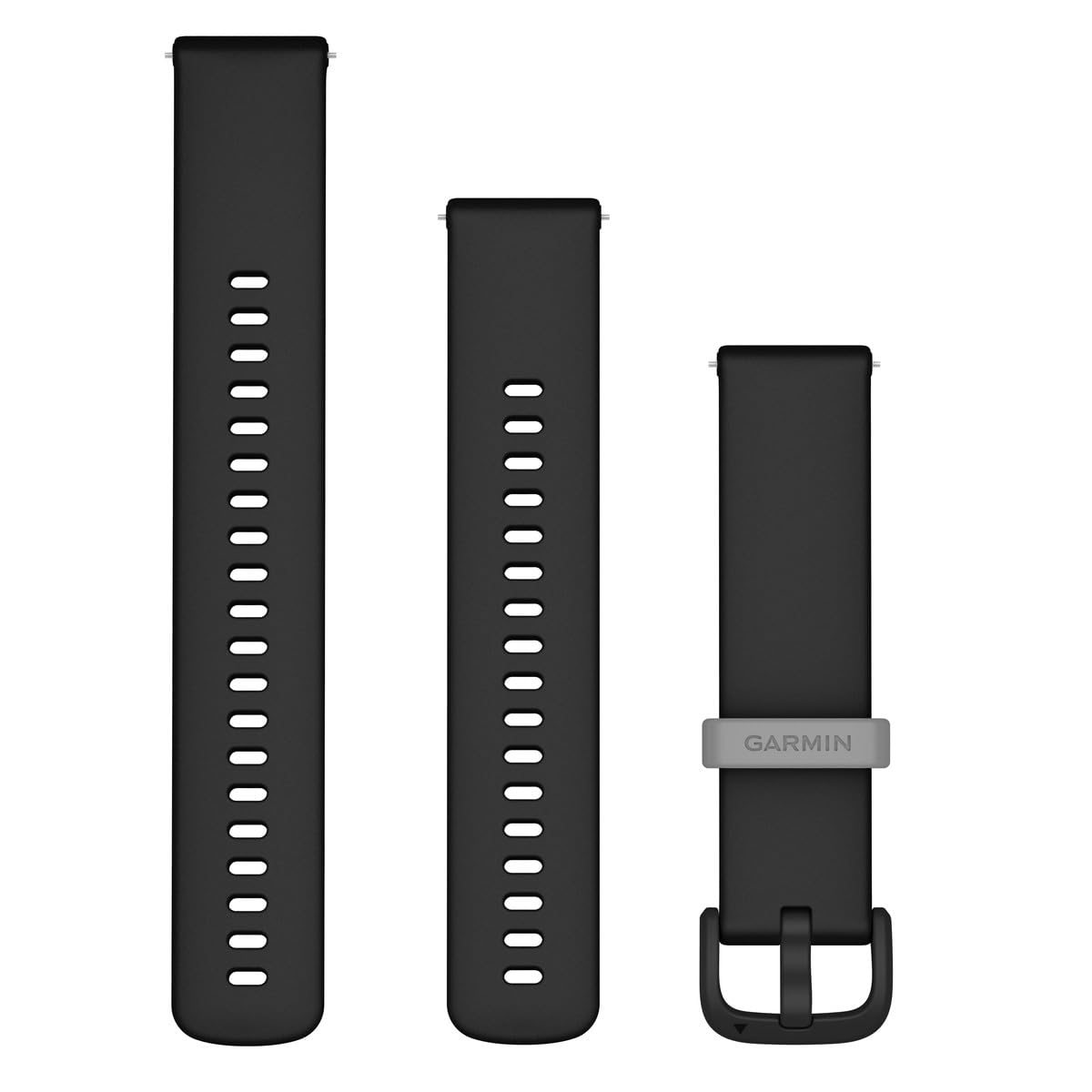 Garmin Quick Release Bands (20mm), suitable for selected Forerunner-,Venu-, vívomove-,vívoactive and Approach smartwatch series, Original accessory, Silicone, Black — image 1