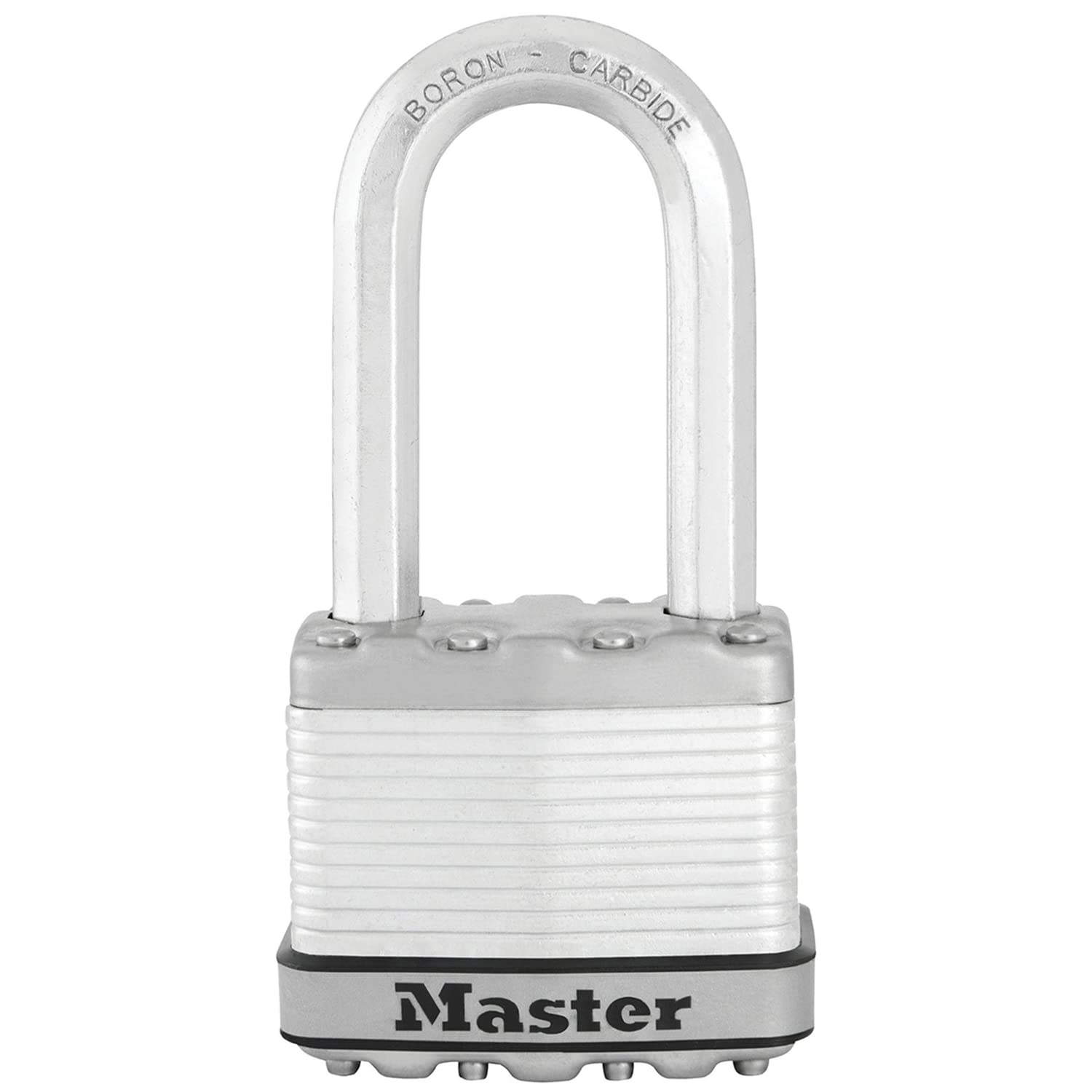 MASTER LOCK Very High Security Padlock, Security Level 9/10, Outdoor, Keyed, Laminated Steel, Weatherproof, Medium Shackle