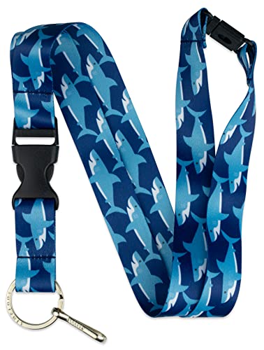 Limeloot Themed Lanyard for Keys, ID Badges, and Accessories - Premium Lanyard with Quick Release Buckle and Flat Ring., Sharks, Default — image 1