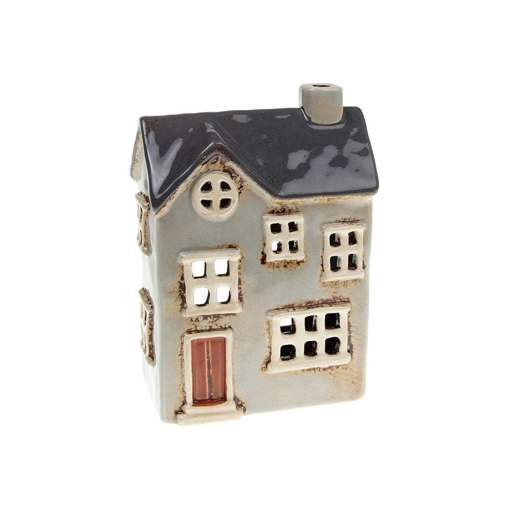 Village Pottery Joe Davies Country House Tealight Holder - Pale Grey JD310762