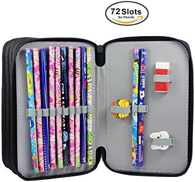 Tiny Wing’s 72 Inserting Super Large Capacity Multi-layer Students Pencil Case Pen Bag Pencil Holder Pouch Stationary Case Makeup Cosmetic Case Bag