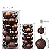 KI Store Brown Christmas Balls 34pcs 2.36-Inch Christmas Tree Decoration Ornaments for Xmas Tree Holiday Wreath Garland Decor Ornaments Hooks Included