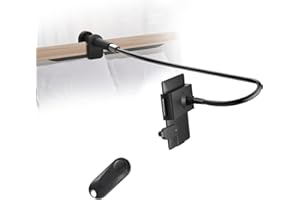 KEFOTIC Tablet Gooseneck Holder for Kindle Reading in Bed with Remote Page Turner, Hands Free Lazy Arm Stand for Kindle Accessories, Gifts for Readers