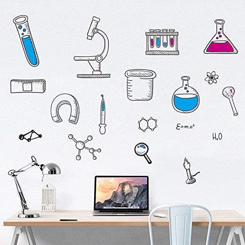 Dragon Honor DragonHonor Science laboratory & The Chemical Elements Wall Sticker Removable Waterproof Wall Decals - Thumbnail 7