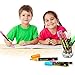 Chalk Markers, Blusmart 12 pack Colorful Erasable Glass Window Pens with 40 Chalkboard Labels, Reversible Tips 6mm+3mm, Children Friendly