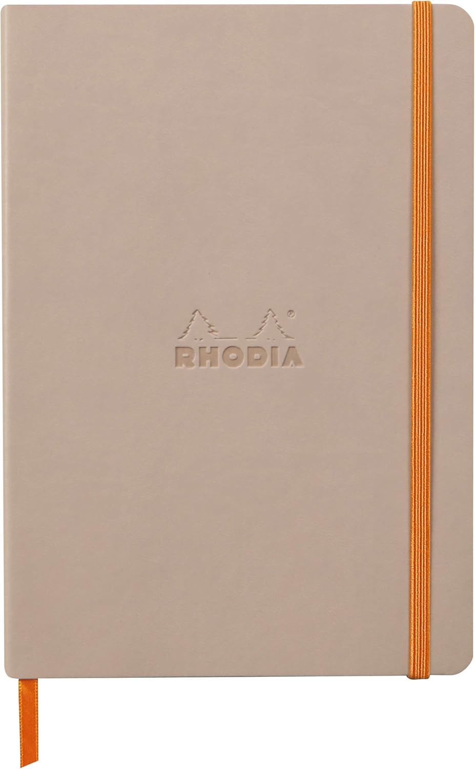 RHODIA 117373C - Touché de Rose Flexible Notebook - A5 - Lined - 160 pages - Ivory Clairefontaine Paper 90 g/m - Bookmark, Elastic Closure - Faux Leather Cover - Rhodiarama Collection