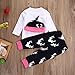 Emmababy Newborn Baby Boys Animal Deer Print Bodysuit Romper+ Pants+ Hat 3PCS Outfit Set (0-3months, White)