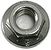 Flange Nuts Serrated 18-8 Stainless Steel - 3/8-16 (.562 Flats x .347 Thick) Qty-25