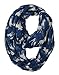GERINLY Animal Circle Scarves: Cute Moose Print Infinity Loop Scarf For Christmas (Blue)