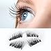 False Magnetic Eyelashes – No Glue, Mess-Free Reusable Lashes – Beautiful Natural Enhanced Eyes, Volumized Lashes (1 Pair, 4 Pcs) (small, black)