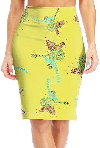 Grh Skirt Bass Guitar Player Women's Above Knee Natural Fit Modern Series Pencil Skirt