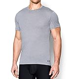 Under Armour Men's Core Crew Undershirt, True Gray Heather/Stealth Gray, X-Large