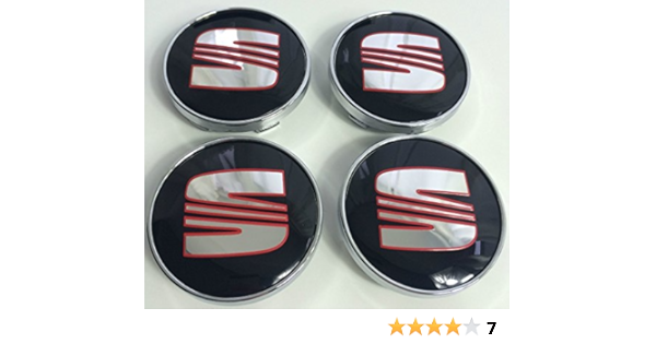 Juego de 4 tapacubos de aleación para Seat de 60 mm Ibiza Leon Mii Alhambra Arosa FR