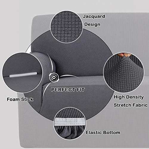 image for Turquoize High Stretch Loveseat Cover 1 Piece Stylish Furniture Cover/