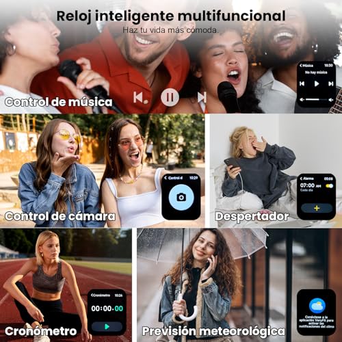 EASYTAO Reloj Inteligente, Smartwatch Mujer, Llamadas por Bluetooth, Monitorización del sueño, con el Asistente de Voz Alexa, Monitoreo de Salud Las 24 Horas, Impermeable IP68, Rosa