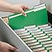 Smead Fastener Folders, Safe SHIELD Fasteners in Positions 1 & 3, 1/3-Cut Tab, 2-Inch Expansion, Letter Size, Green, 25 per Box (14938)