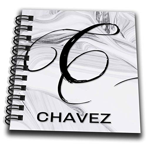 3dRose BrooklynMeme Monograms - White Marble Monogram C - Carpenter - Mini Notepad 4 x 4 inch (db_305050_3) - Thumbnail 2