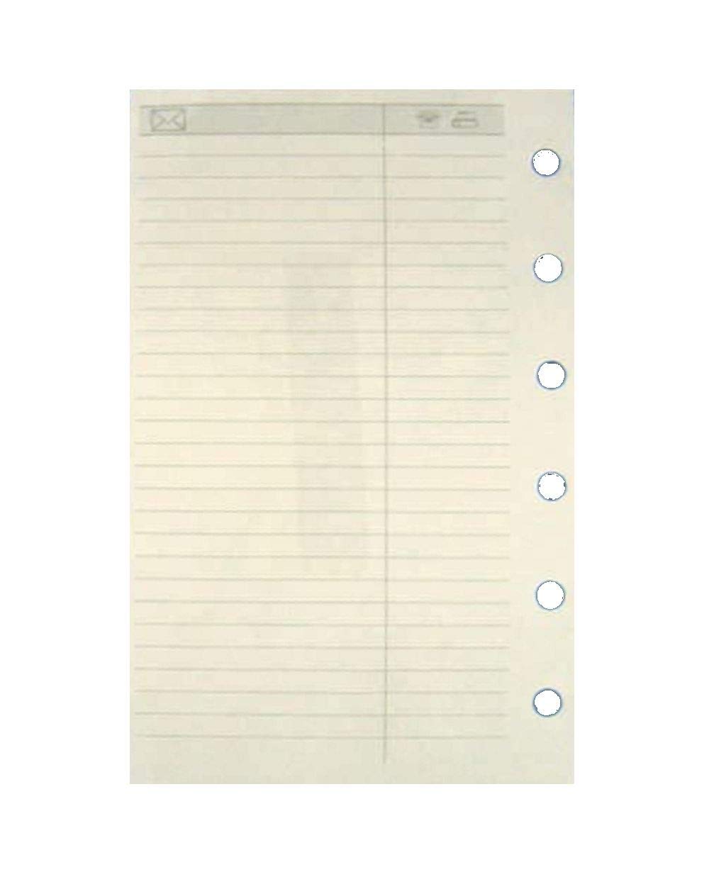 'JÜSCHA Einlage Adressen Hard Cover Case with 50 Sheets, DIN A7, 5774