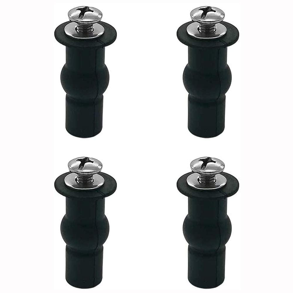 HO Toilet Seat Fixings 2 Pairs Rubber Expansion Bolts Stainless Steel Toilet Fixing Hinges Rubber Extendable Screws