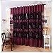 Binmer(TM)Window Curtains Leaf Hollow Window Screens Door Balcony Curtain Panel Sheer Cover (Red)