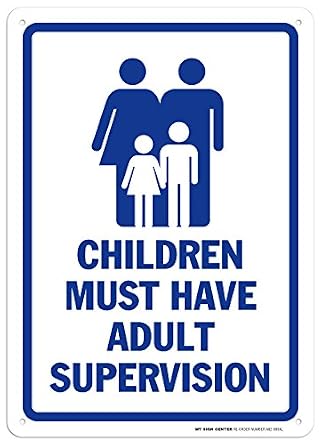 No Children Swimming Without Adult Supervision, Pool Safety Sign - Honey Dew Gifts