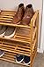 BIRDROCK HOME 4 Tier Bamboo Shoe Rack - Home Storage Wood Organization - Natural Durable Environmentally Friendly Organizer - Closet Cabinet Shelves Shelf - Fits 9-12 Shoes