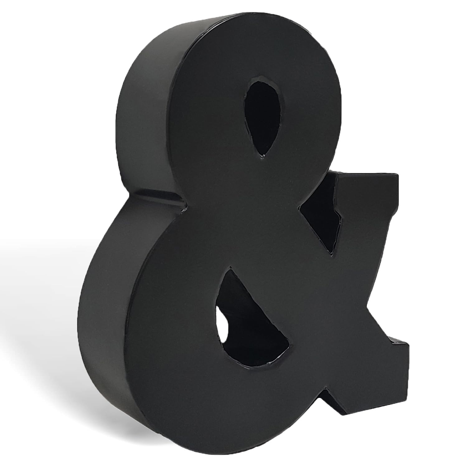 Photo 1 of 7.87" Metal Letters for Wall Decor, Black Standing 3D Letters, Decorative Farmhouse Hanging Alphabet Signs for Home Bedroom Office Wedding Party (&)
