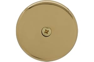Westbrass D328-01 One Hole Tub Overflow Faceplate with Screw, Polished Brass