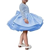 ABAO SISTER Short Little Girls Pageant Dresses for Wedding Kids First Communion Puffy Ball Gown
